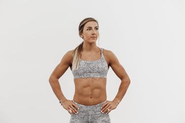 Nobull Plush Heather Women's Sports Bras White Camo | Australia (JS4678)